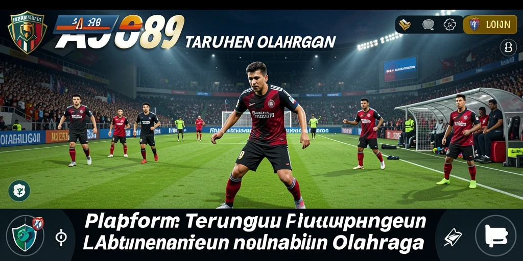 Screenshot utama AJO89 menampilkan antarmuka taruhan olahraga yang menarik.