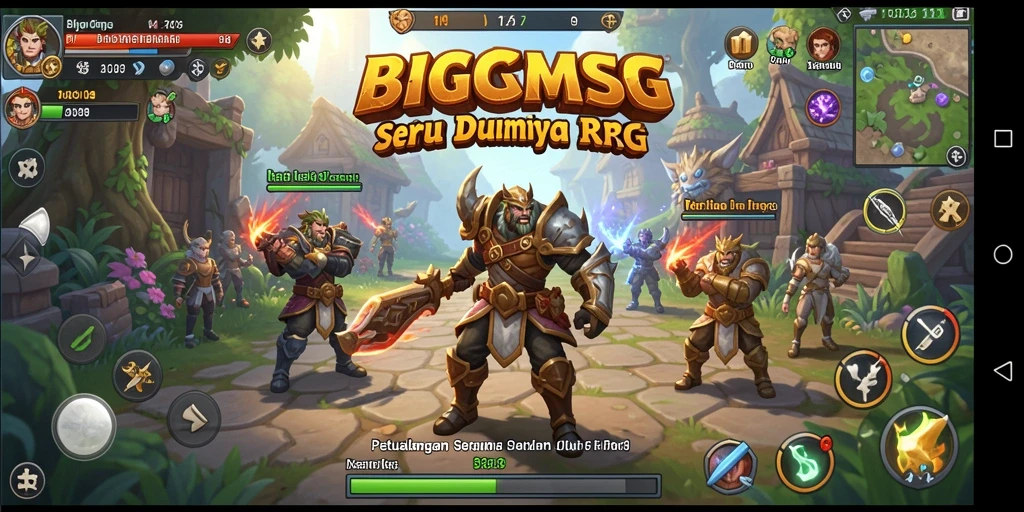 Gameplay BIGMSG yang menakjubkan dengan grafis RPG yang memukau.