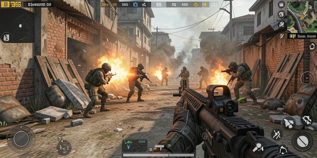 Gameplay intens FW66 dengan aksi tembak-menembak yang mengagumkan.
