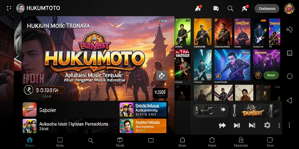 Tampilan gameplay HUKUMTOTO dengan fitur interaktif musik.