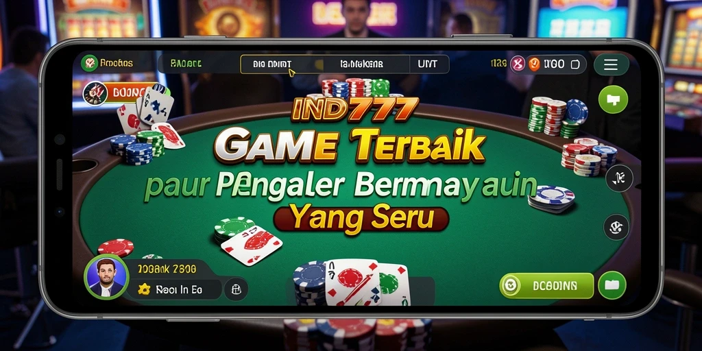 Tampilan gameplay menarik pada aplikasi poker IND777.