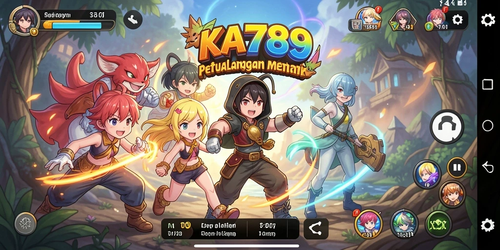Tampilan gameplay KA789 dengan karakter Anime yang aksi.