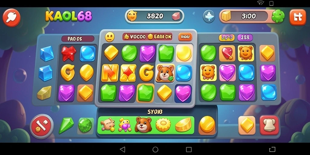 Tampilan gameplay KAOL68 yang menarik dan penuh warna.