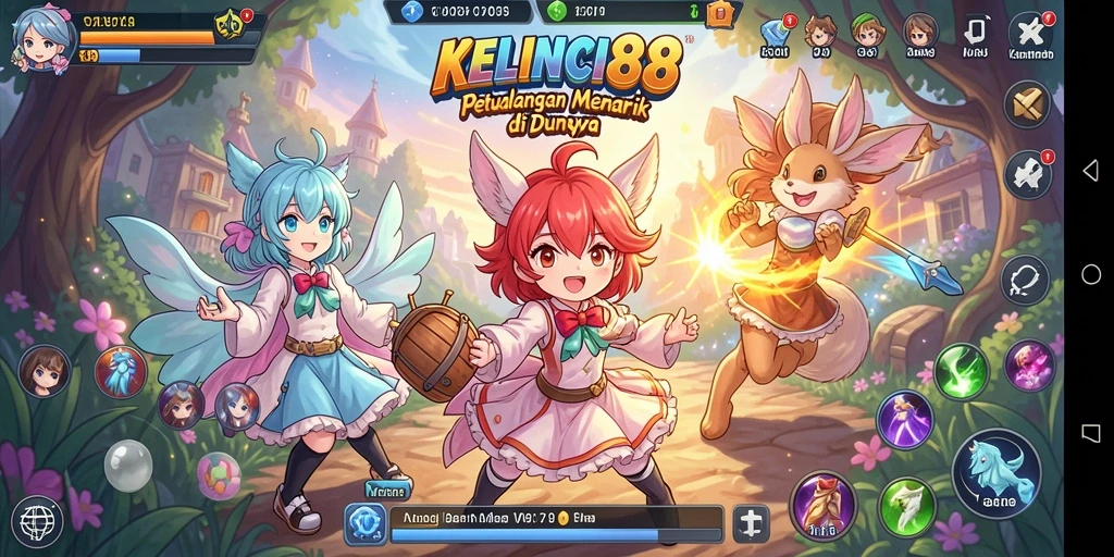 Tampilan gameplay menarik dari KELINCI88 dengan karakter anime yang memukau.