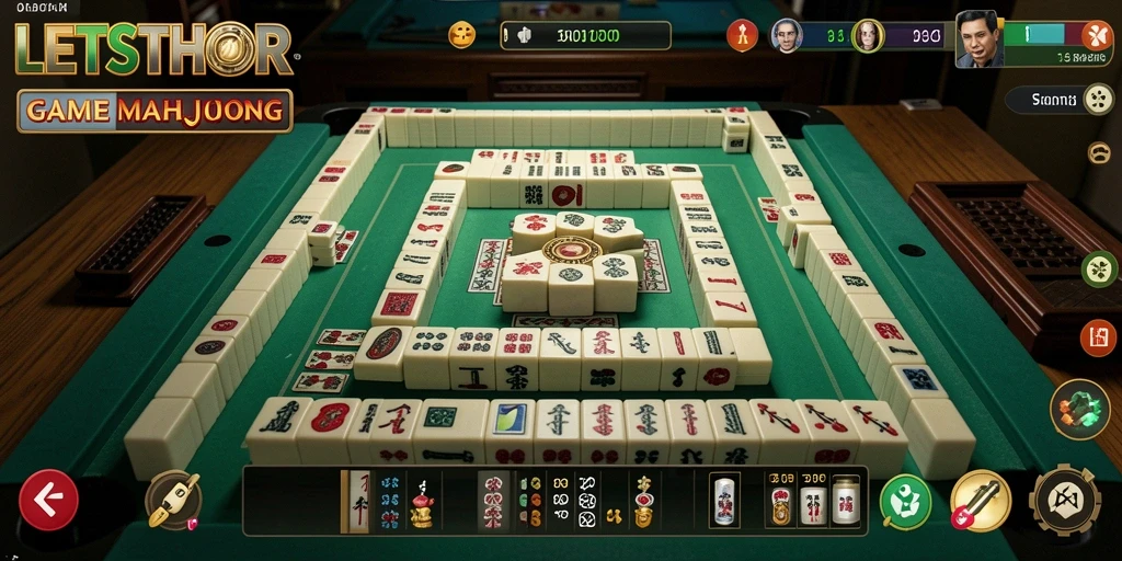 Tampilan gameplay LETSTHOR yang memikat dalam Mahjong.
