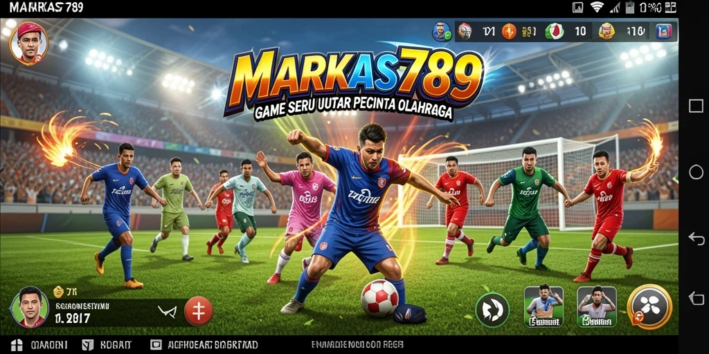 Gameplay mendebarkan dalam MARKAS789 yang menggambarkan aksi olahraga.