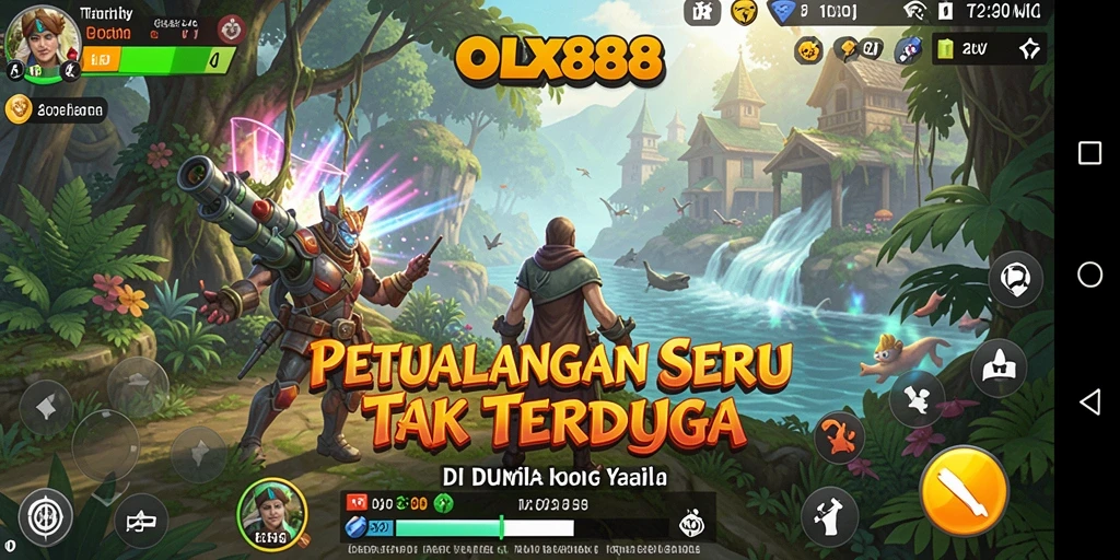 Tangkapan layar gameplay OLX888 yang menampilkan aksi petualangan mendebarkan.