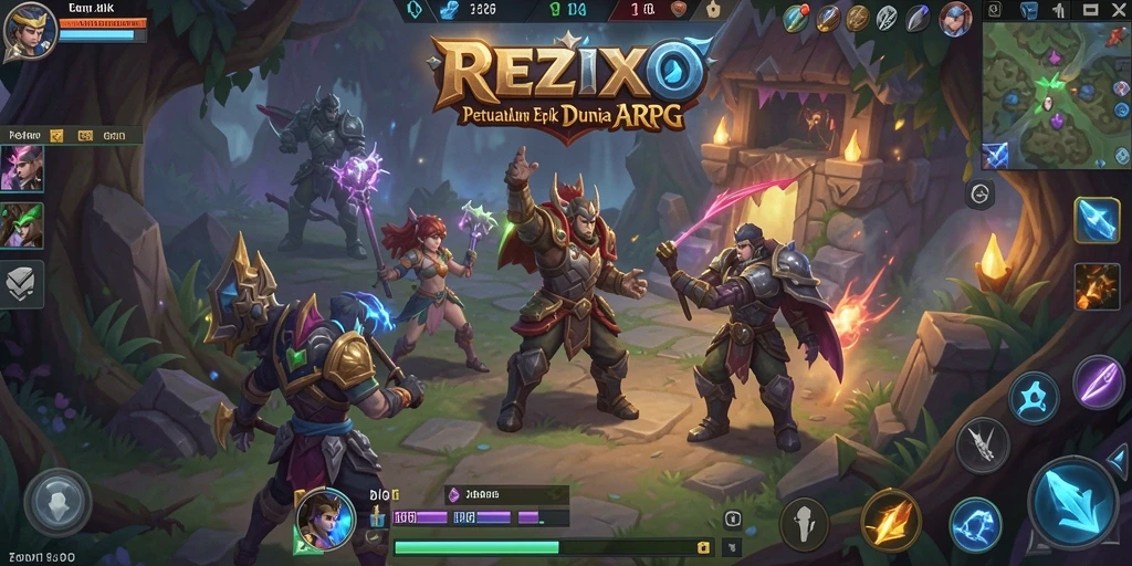 Tampilan gameplay seru dan grafis memukau di REZIXO.