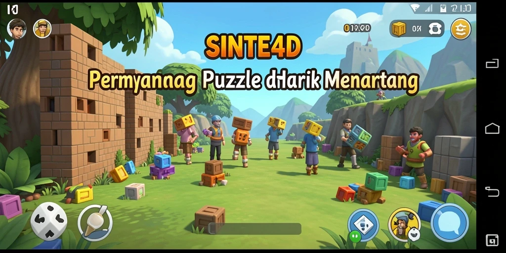 Tangkapan layar utama SINTE4D menunjukkan tantangan puzzle yang seru dan mengasyikkan.