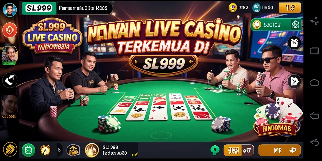 Tampilan seru gameplay Live Casino SL999 yang menarik.