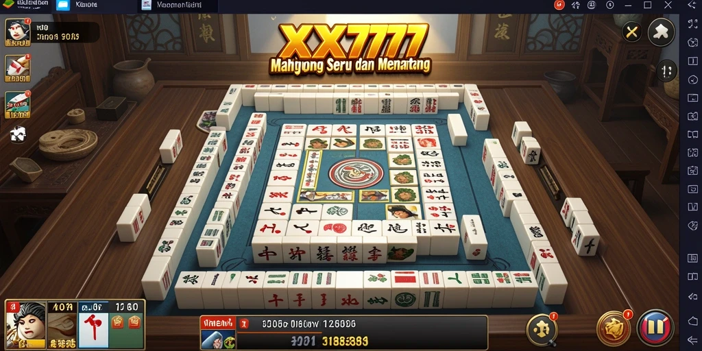 Screenshot XXX777 menampilkan gameplay Mahjong yang seru.